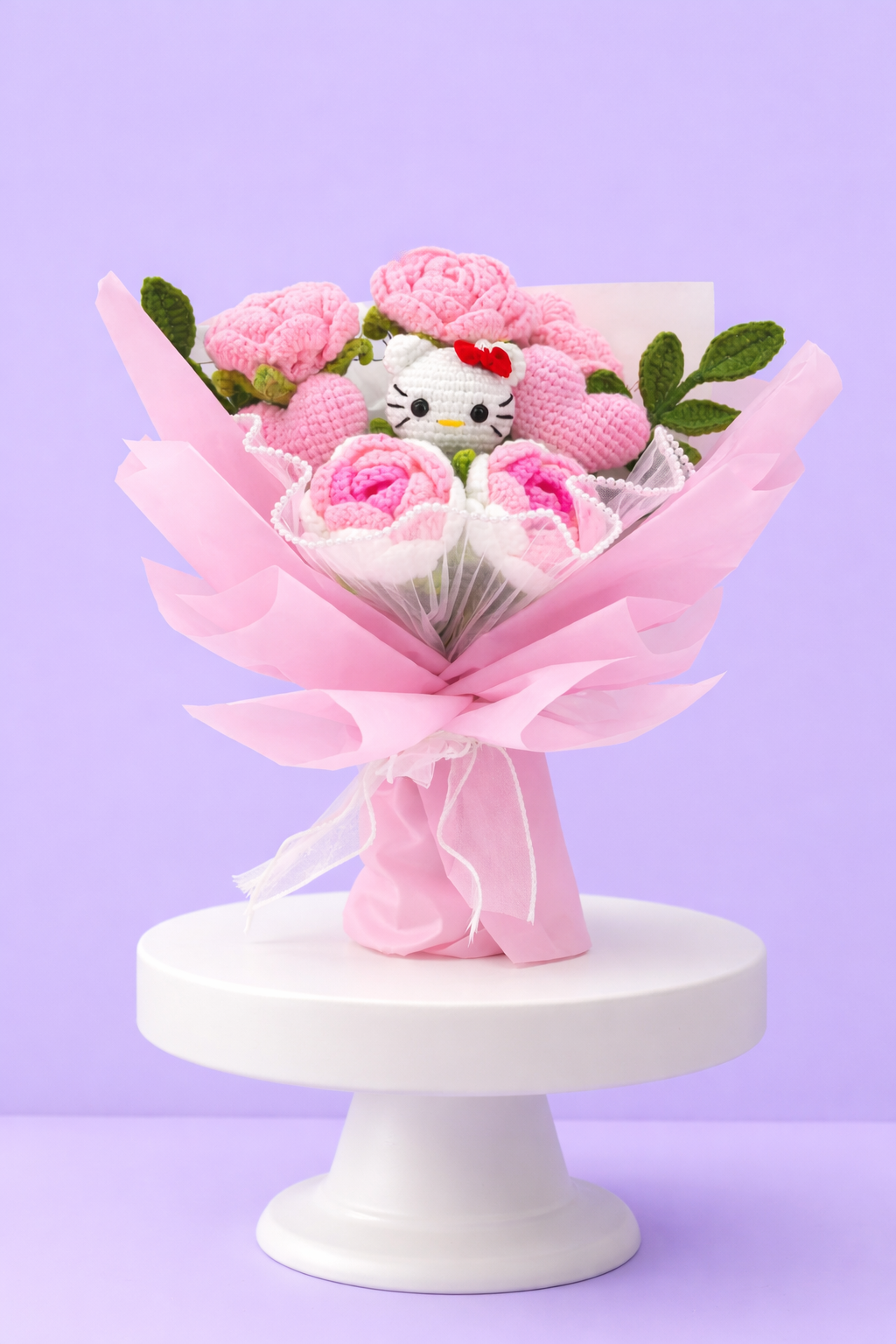 Hand crafted crochet bouquet